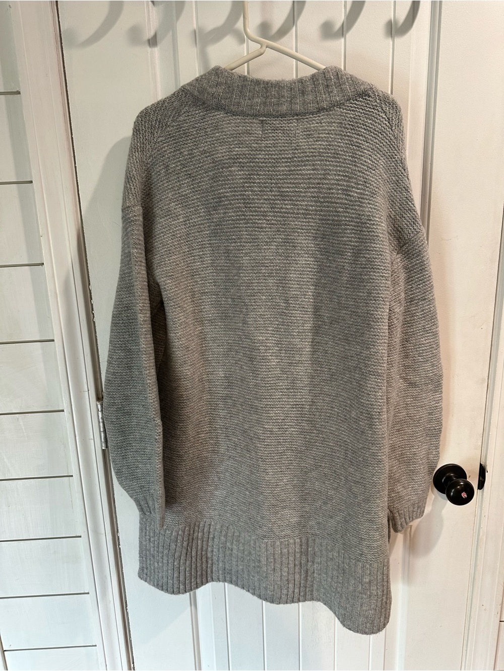 Old Navy Heather Gray Open-Front Pocket Knit Cardigan - Picture 2 of 5